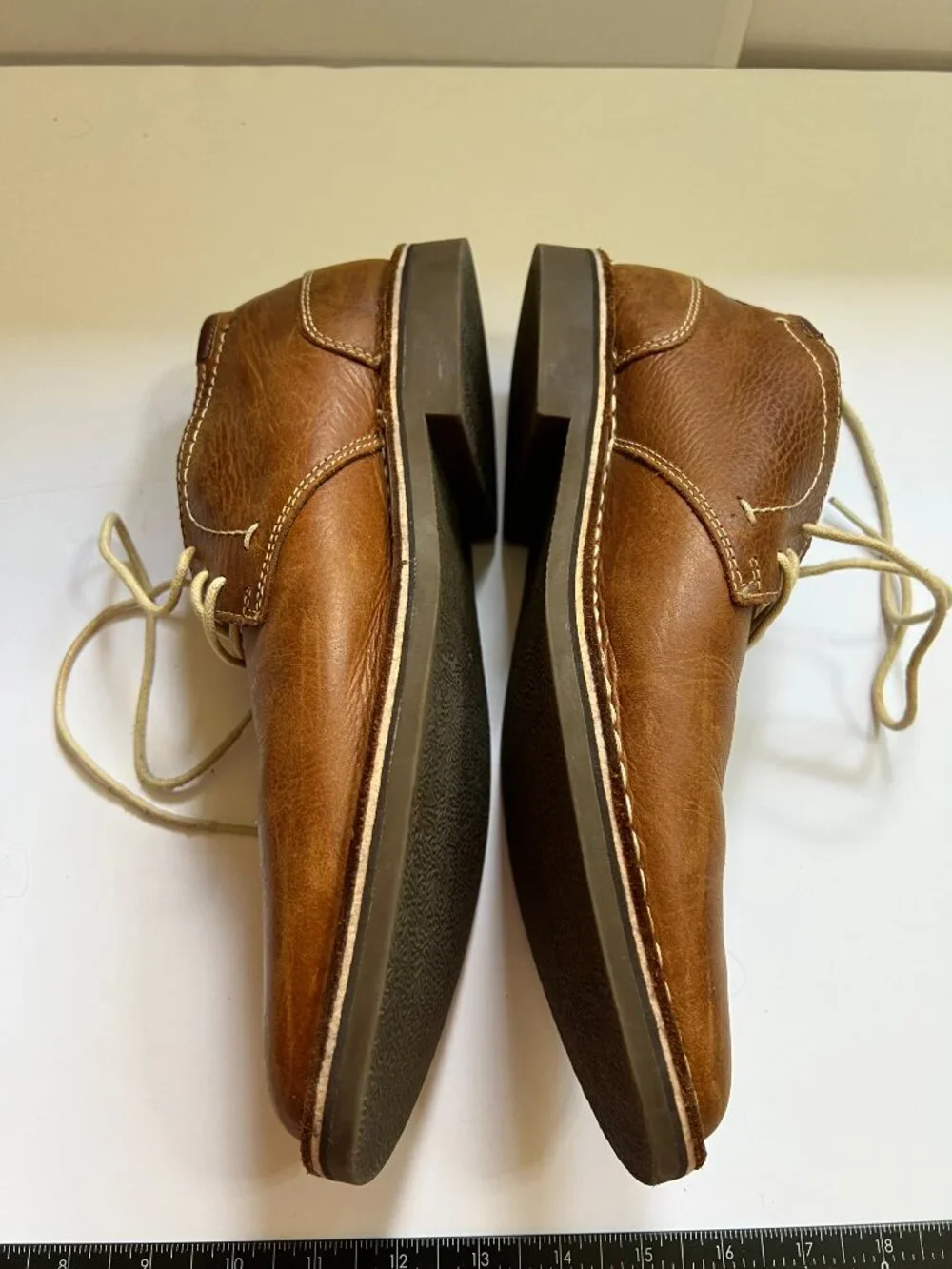 Kenneth Cole Reaction Desert Sun Cognac Leather Chukka Boots Men's 11M